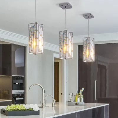 Silver Crystal Chandelier