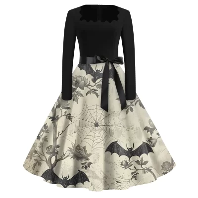 Vintage Halloween Swing Dress