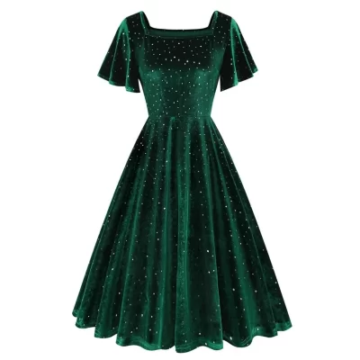 Velvet Elegant Party Gown