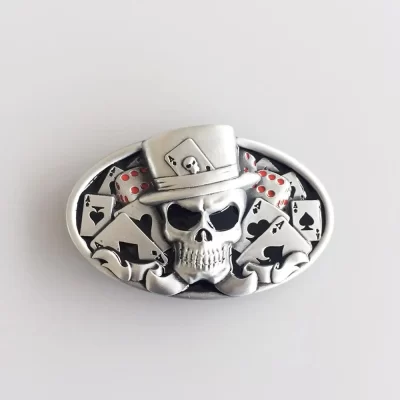 Vintage Dice Skull Belt Buckle