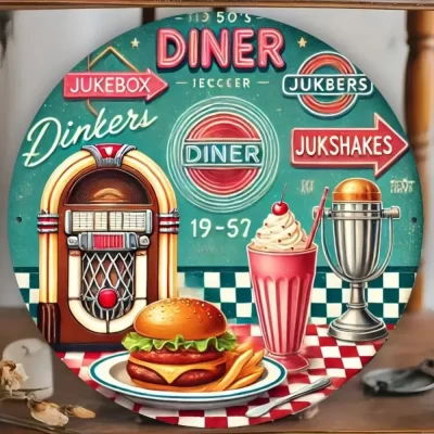 1950s Diner Metal Sign