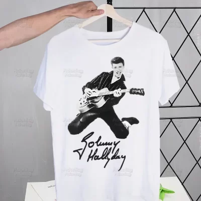 Johnny Hallyday Singer Rock  T-shirts